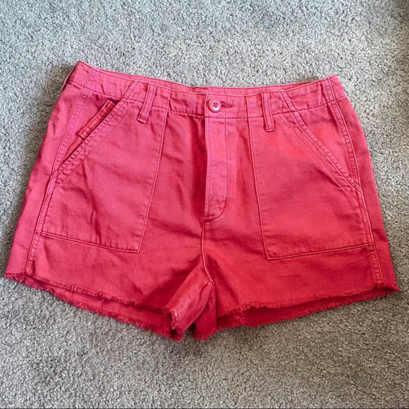 American Eagle Outfitters Pants - American Eagle Frayed Dark Pink/Burgundy Shorts